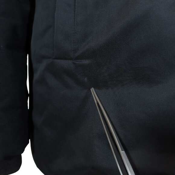 THEORY Briola Black Down Winter Puffer Parka Coat Size XS Classic Outdoor Warm - Picture 7 of 8